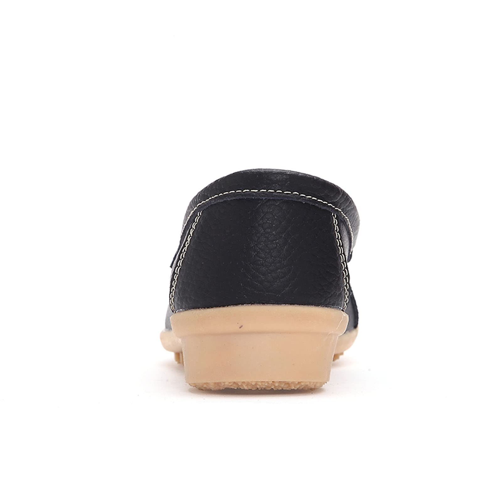 Meidiastra Mocasines para mujer, zapatos planos de enfermería, zapatos planos para conducir, zapatos de barco, Negro, 39 EU
