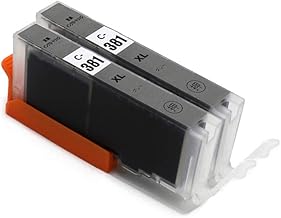 【pomme】 BCI-381XLGY グレー お得な2本セット 大容量 キヤノン対応 互換インク 残量表示機能付 ISO14001/ISO9001認証工場 (BCI-380 BCI-381 BCI-380XL BCI-381XL)