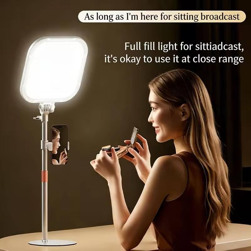 Image of FKU Soft 10 Inch Fill LED Ring Light Desk Lamp with Stand 3 Adjustable Color Temperature (2500K-7500K) Lighting USB 3.0 Perfect for Live Streaming,Photo & Video (LED Ring Light Desk Lamp with Stand)