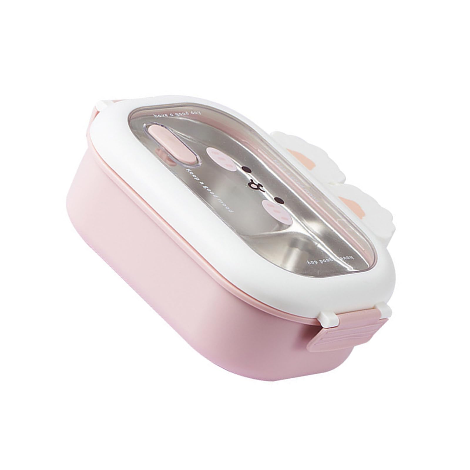 Sturdy Bentos Box With Compartments Stainless Steel Rabbits Bentos For Kids School Picnics Travel Friendly Lunch Case