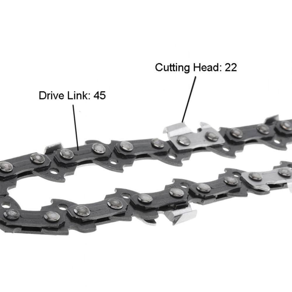 Catena for motosega elettrica in lega | Catena for motosega grigia da 12 pollici H 3/8 passo 45 maglie di trasmissione for smerigliatrice angolare