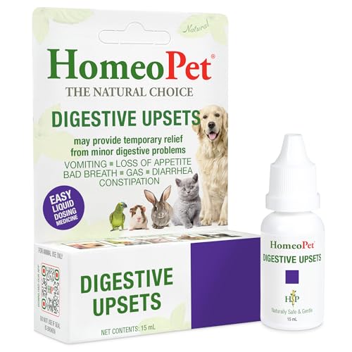 HomeoPet Digestive Upsets, Safe, Gentle, and Natural Cat and Dog Digestive Support, 15 Milliliters