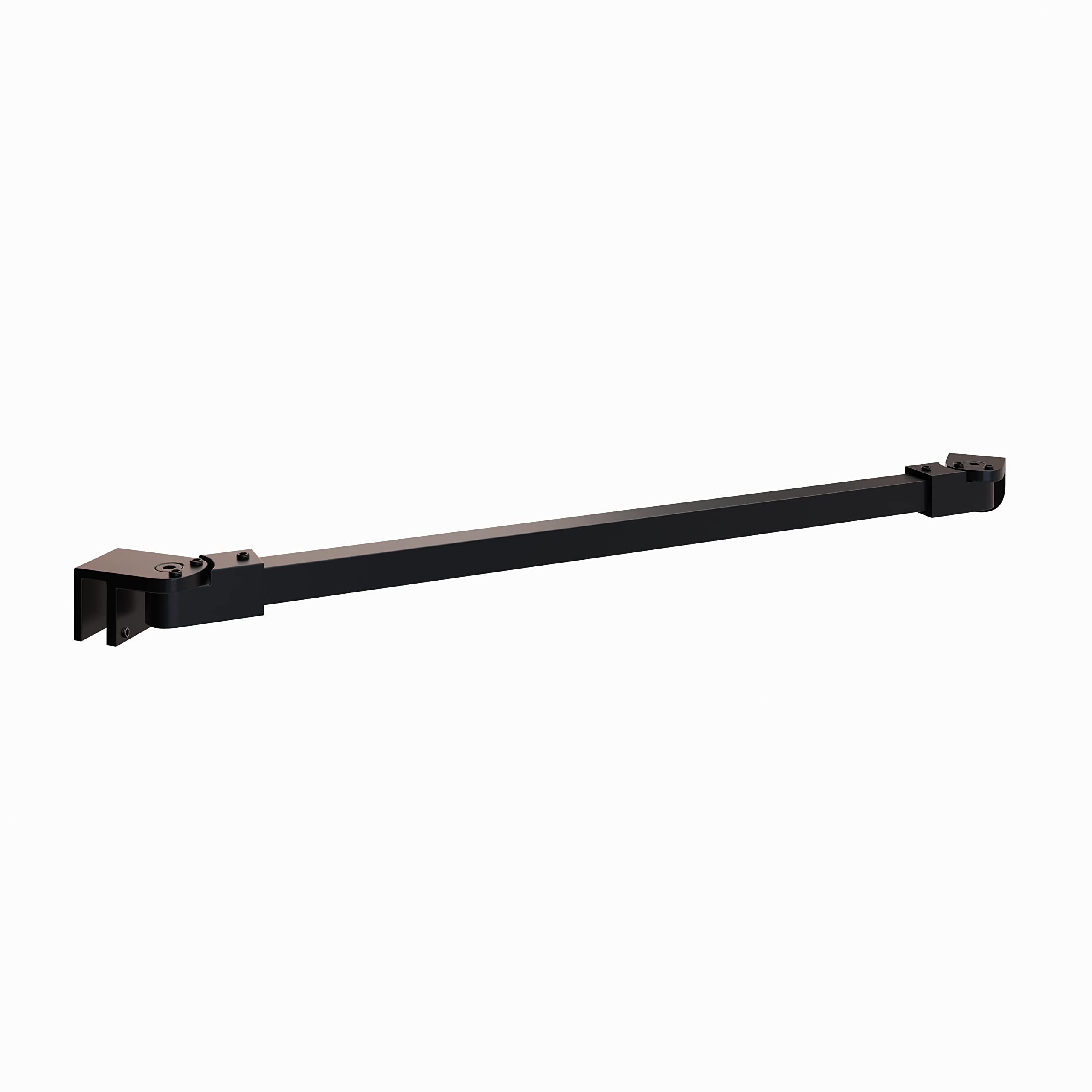 iflair Czarny drążek pod kątem 6810 mm do chodzenia po ściankach prysznicowych z obrotowym przegubem 180° - stabilizator ze stali nierdzewnej V2A długość 48 cm do szklanego prysznica