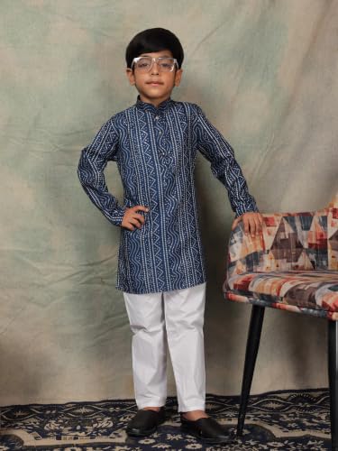 Image of Pro-Ethic Style Developer Kids Boys Kurta Pyjama Set, Festive, Ethnic Wear Set, Cotton, Striped Print (S-295)