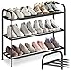 Massido Schuhregal 3 Ebenen Schuhschrank Schuhständer 26 x 66 x 53 cm 12 Paar Schuhe Stahl Pulverbeschichtet Leicht Schwarz