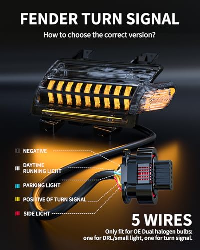 Image of New Upgrade Smoke LED Turn Signal Lights with DRL & Side Marker Lights Replacement for Jeep Wrangler JL Gladiator JT Sahara, Rubicon, Overland, Mojave, High Altitude, Hybrid models with LED DRL 2018+