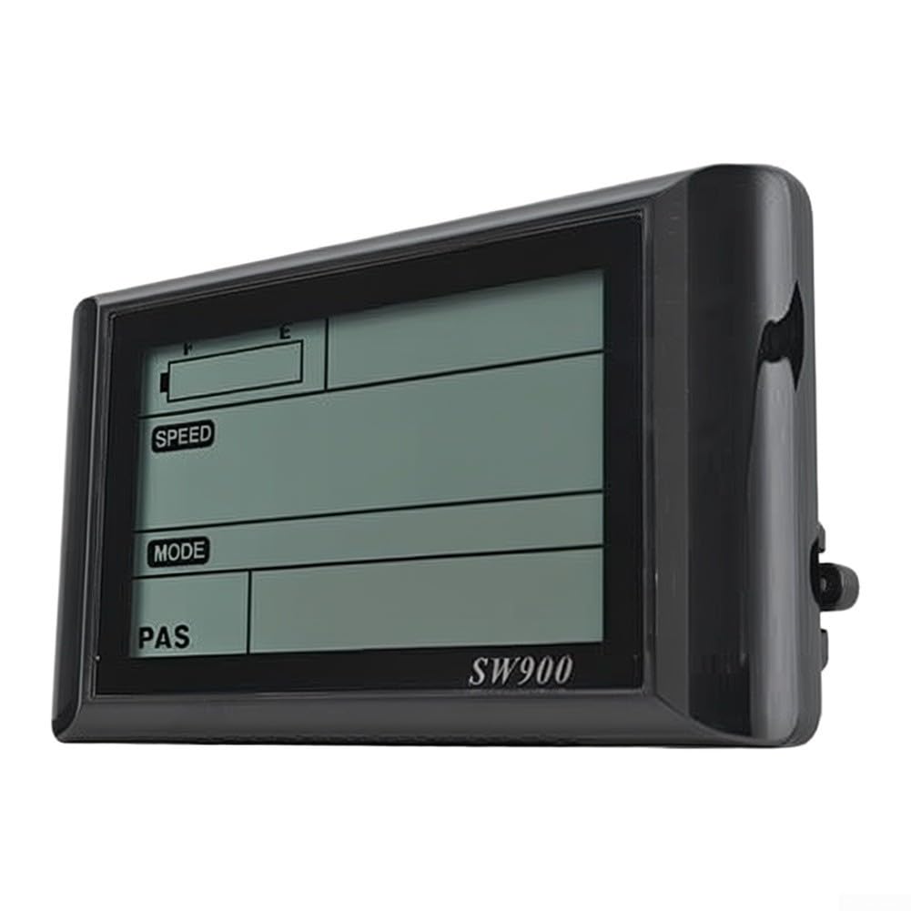per e-bike Computer SW900 per il tempo piovoso per e-bike Computer | Impermeabile IP64, schermo LCD chiaro, tensione larga 24-72V, corpo in plastica, visibile giorno notte