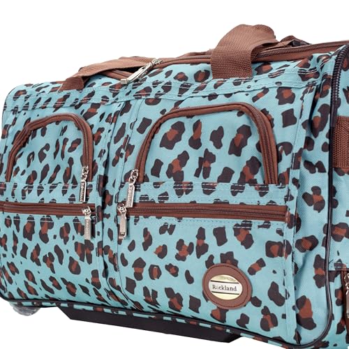 Image of Rockland Rolling Duffel Bag, Black, 22 inch
