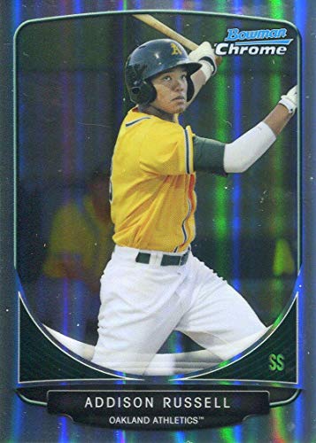 Addison Russell 2013 Topps Bowman Chrome Reflactor Rookie Card - Baseball Slabbed Rookie Cards