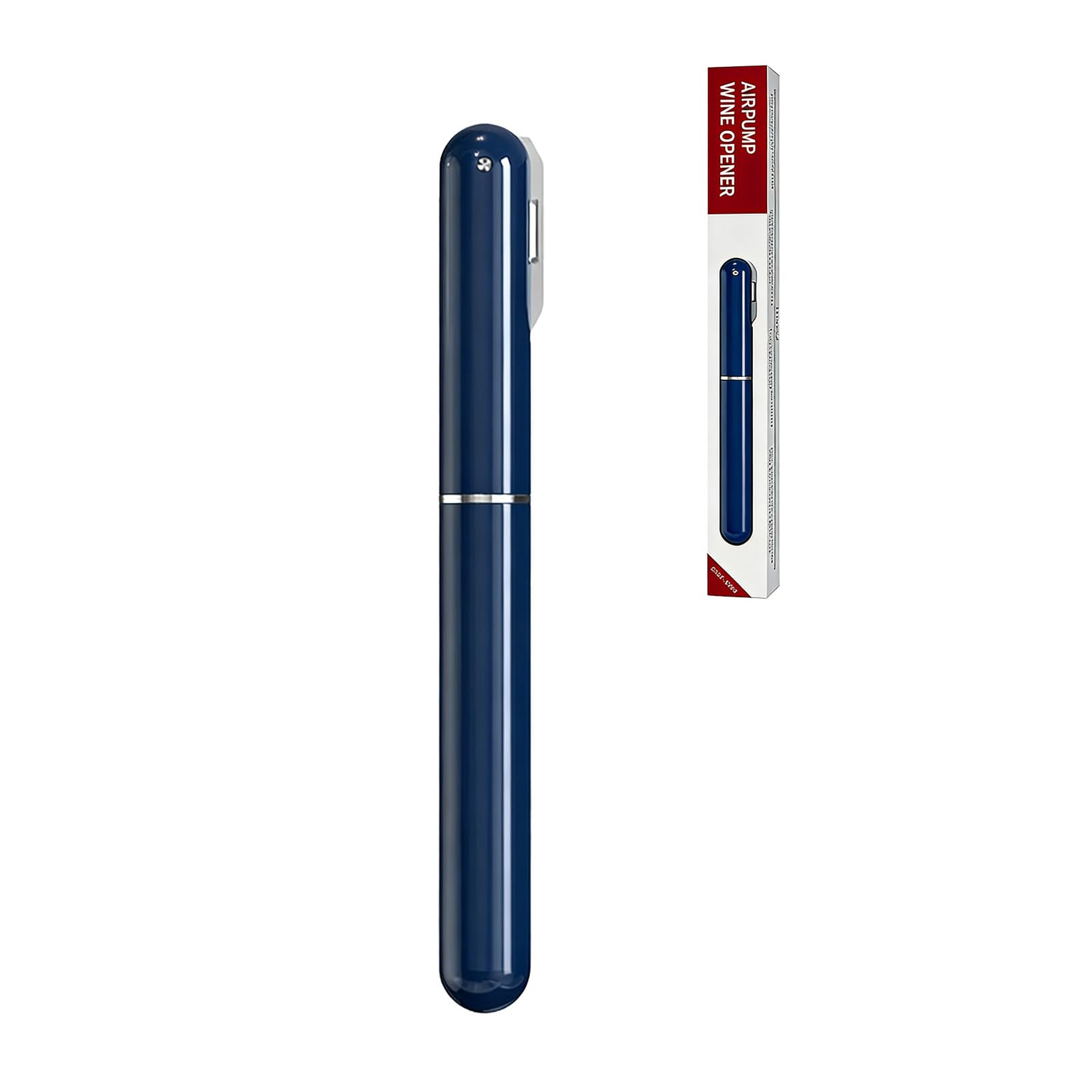 Sacacorchos bomba de aire con cortador de cápsulas – Abrebotellas a presión manual azul, set 2 en 1 profesional para casa, fiesta y regalo