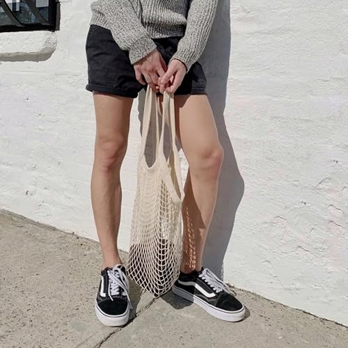 PILLOWPIA French Market Bag – Organic Cotton Tote, Handcrafted Adjustable Strap, Eco-Friendly 12-15" Farmers Market Carrier4