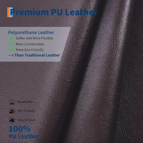 Image of GarveeHome Leather Manual Recliner Chair for Adults - Heat and Massage