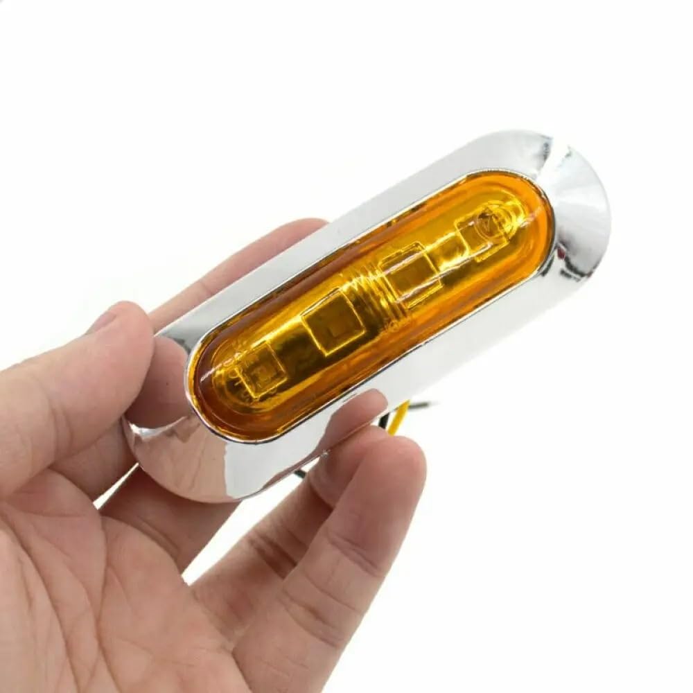 10 Stück 4 SMD 12 V 24 hintere Seitenmarkierungs-Rücklicht-Warnleuchte, Anzeigeleuchte, wasserdicht, for Auto, LKW, Anhänger, Caravan