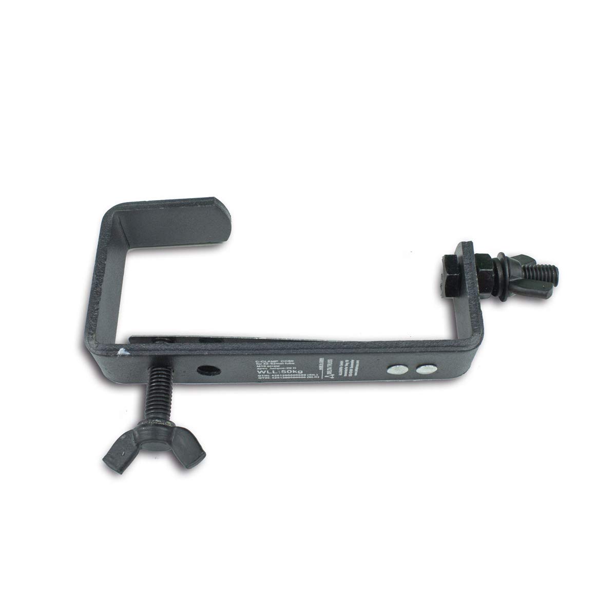 Ganci da teatro, 50 kg, set CC-50 (5 pezzi), gancio di montaggio stabile con labbro di protezione fino a 50 kg, Nero