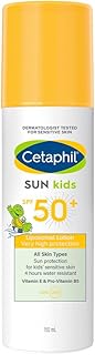 Cetaphil Sun Kids Liposomal Lotion SPF 50+ 150 ml&ndash; Very High Protection Broad-Spectrum UVA/UVB Sunscreen for Kids - Water-Resistant, Hypoallergenic & Fragrance-Free - Liposomal Hydrating Lotion for Sensitive Skin
