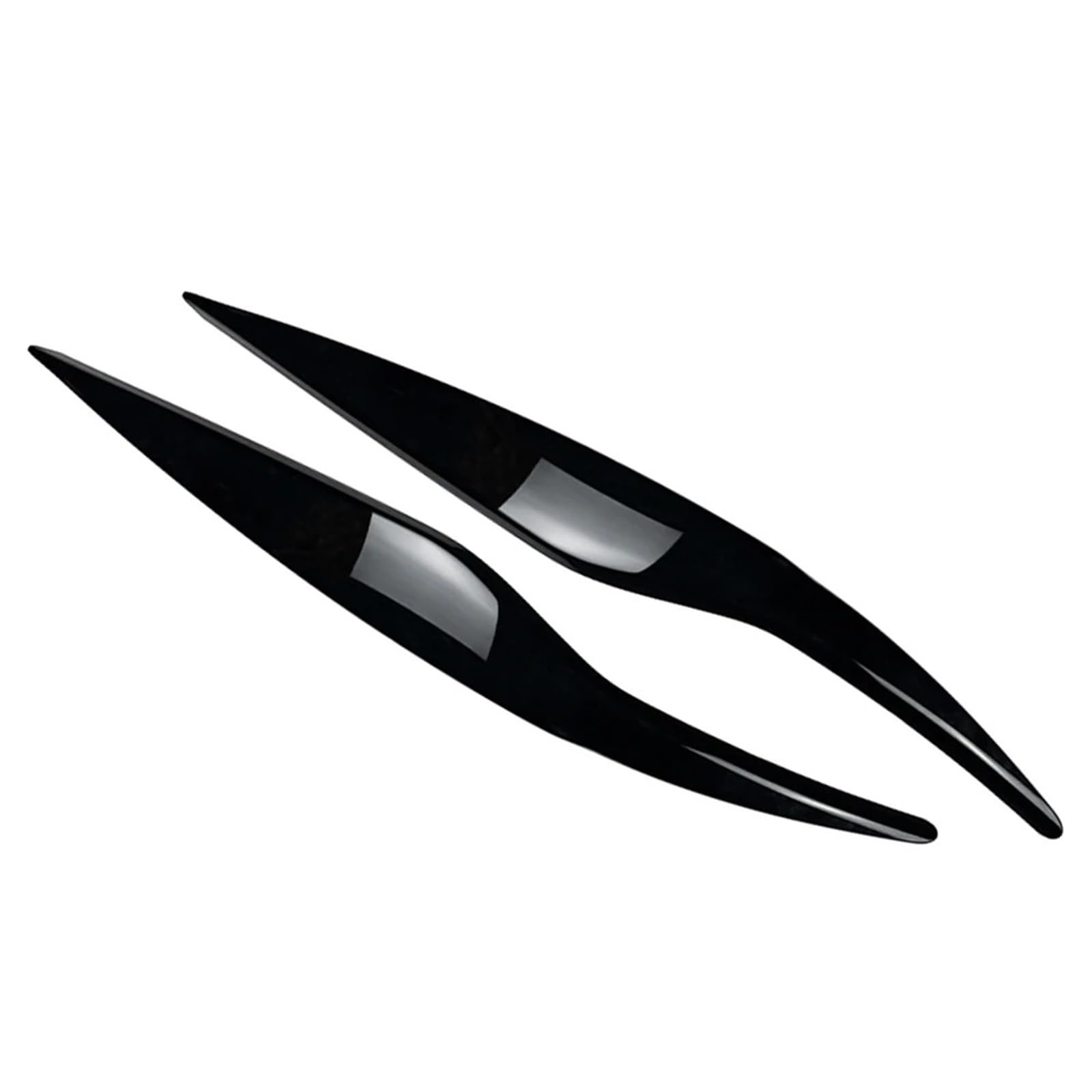adesivi per sopracciglia automatici Cornice di copertura for palpebre sopracciglio fari auto, for Ford, for Fiesta MK6 2008-2012(Glossy Black)