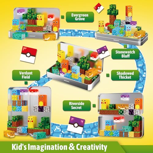 Image of Mini Magnetic Blocks Pet Travel Toys, 35 PCS Magnetic Building Cubes with Metal Storage Case for Kids Ages 3-8, STEM Montessori Construction Toys for Toddlers, Airplane & Car Ride Essentials
