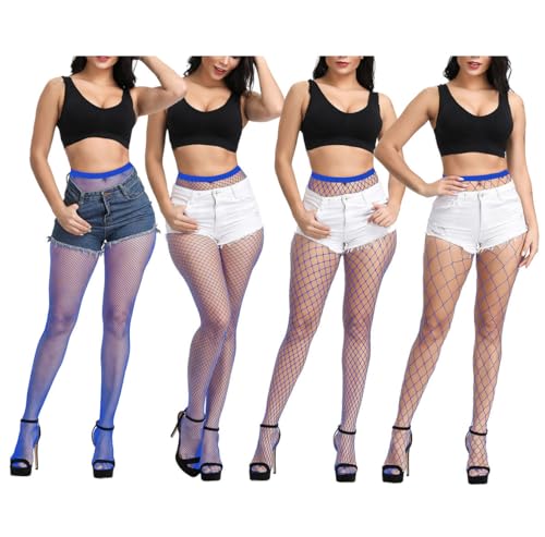 Image of Women Fishnet Stockings, High Waist Fishnet Tights Thigh Stockings Pantyhose