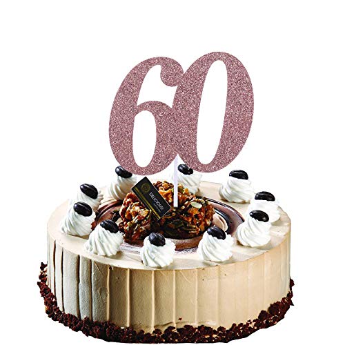 Rose Gold 60Th Birthday Decorations For Women, 60 Birthday Party Supplies Include Foil Fringe Curtains, Happy Birthday Balloons,Birthday Tiara & Sash, Cake Topper #TOP6