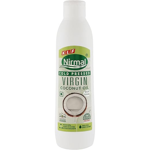 KLF Nirmal Cold Pressed Virgin Coconut Oil, 250 ml, Great for Skin Care & Hair Care | Natural & Edible KLF Nirmal Cold Pressed Virgin Coconut Oil, 250 ml, Great for Skin Care & Hair Care | Natural & Edible