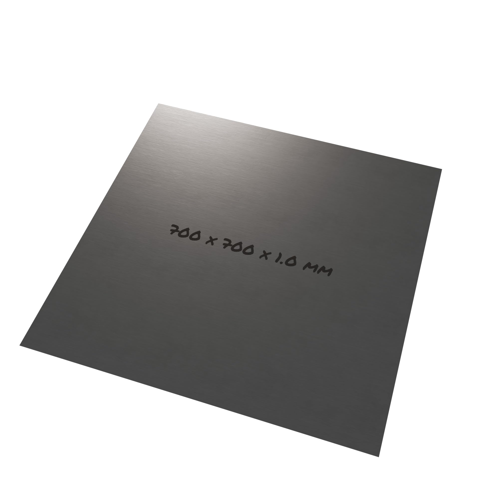 V2A Edelstahl-Blech 70 x 70 cm - 1 mm dick, geschliffen