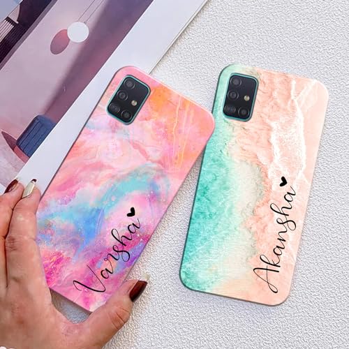 Image of COLORflow Back Cover Compatible with Samsung Galaxy A71 | Marble Colors Customized Back Cover Compatible with Samsung Galaxy A71