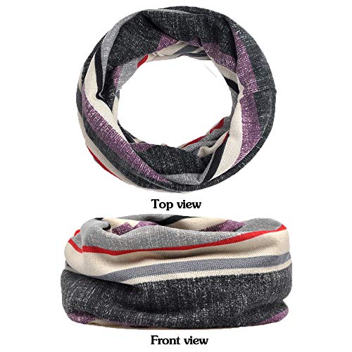 Glamorstar Floral Lace Beanie Hat Chemo Cap Stretch Slouchy Turban Headwear (As1, Alpha, One_Size, 2 Packs-Stripe Blue,Mesh Grey) #TOP3