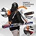 Sklon Ski Strap and Pole Carrier | Avoid The Struggle and Effortlessly Transport Your Ski Gear Everywhere You Go | Features Cushioned Shoulder Sling | Great for Families - Men, Women and Kids - Orange