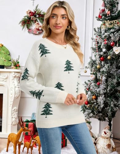 Image of Women's Pullover Sweaters Cute Multi-Hearts Knitted Casual Sweater