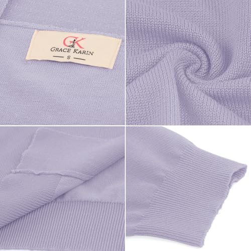 Image of GRACE KARIN Women Cardigan Sweaters Lightweight Knit Cropped Cardigans Trendy 3 /4 Sleeve Shrug Bolero S-3XL
