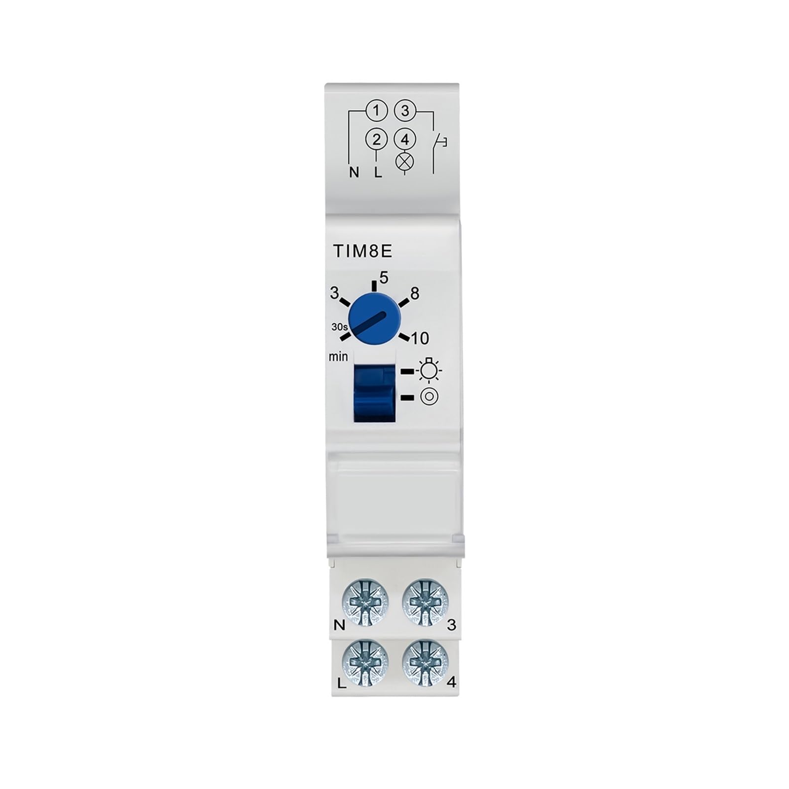 Zeitschaltrelais TIM8E 230VAC 16A 30s-10Minuten 2300W 1000VA