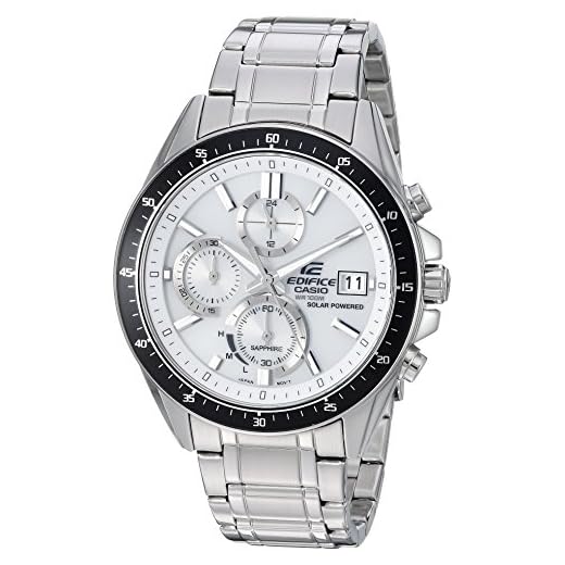 Casio Men's Edifice Quartz Watch with Stainless-Steel Strap, Silver, 21.7 (Model: EFS-S510D-7AVCR)
