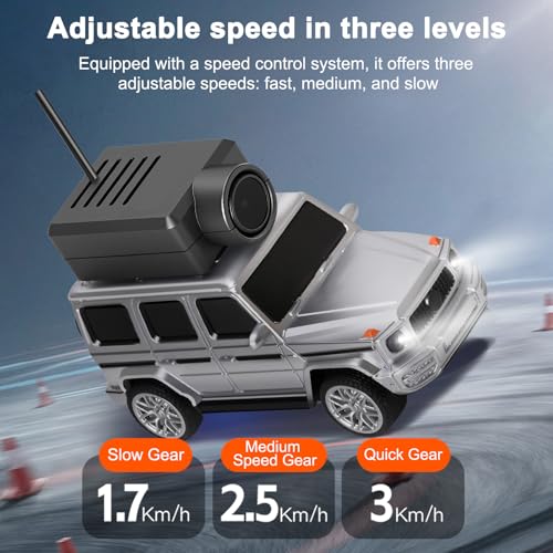 Image of Wltoys 1:64 FPV RC Drift Car, 720P WiFi APP, 2.4GHz Gyro (Sliver) | HD Zero‑lag Camera, 3 Speeds & Suspension. Dual LED Lights. Smooth on Carpets /Tiles. APP Photo /Video /VR for Hobbyists