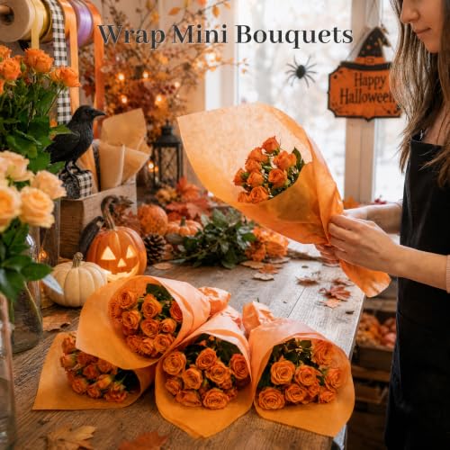 Image of Koogel 330 Sheets Orange Tissue Paper Bulk