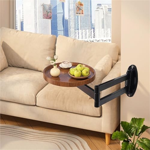 Table de chevet murale rabattable à 180° gain de place 30cm