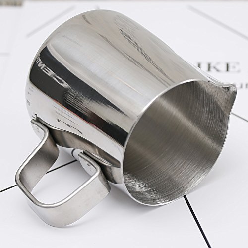 NUOMI Milk Frothing Pitcher 150ML Stainless Steel Espresso Steaming Pitchers, Small - Thumbnail 5