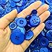 600-700Pcs Blue Buttons for Crafts Bulk Royal Blue Craft Buttons Assorted Navy Blue Button for Arts, DIY Crafting, Decoration, Sewing