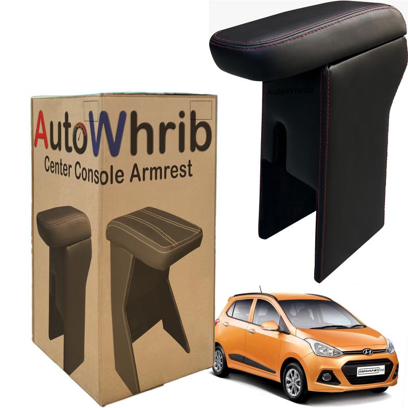 Image of Car Arm Rest For I10 Grand Armrest with Storage Box & Soft Cushion Pad, Luxury Arm Rest, Black Colour