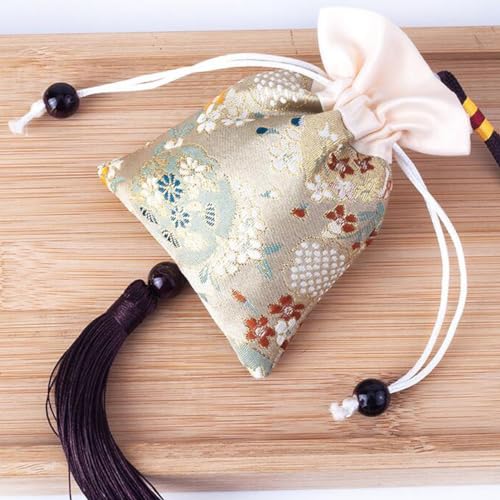 Snadulor 10 bolsas de saquito chino de brocado con cordón miniatura 4