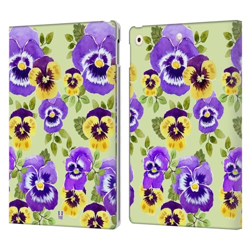 Étui Portefeuille Cuir iPad 10.2 Head Case Designs Housse Protection Fleurs