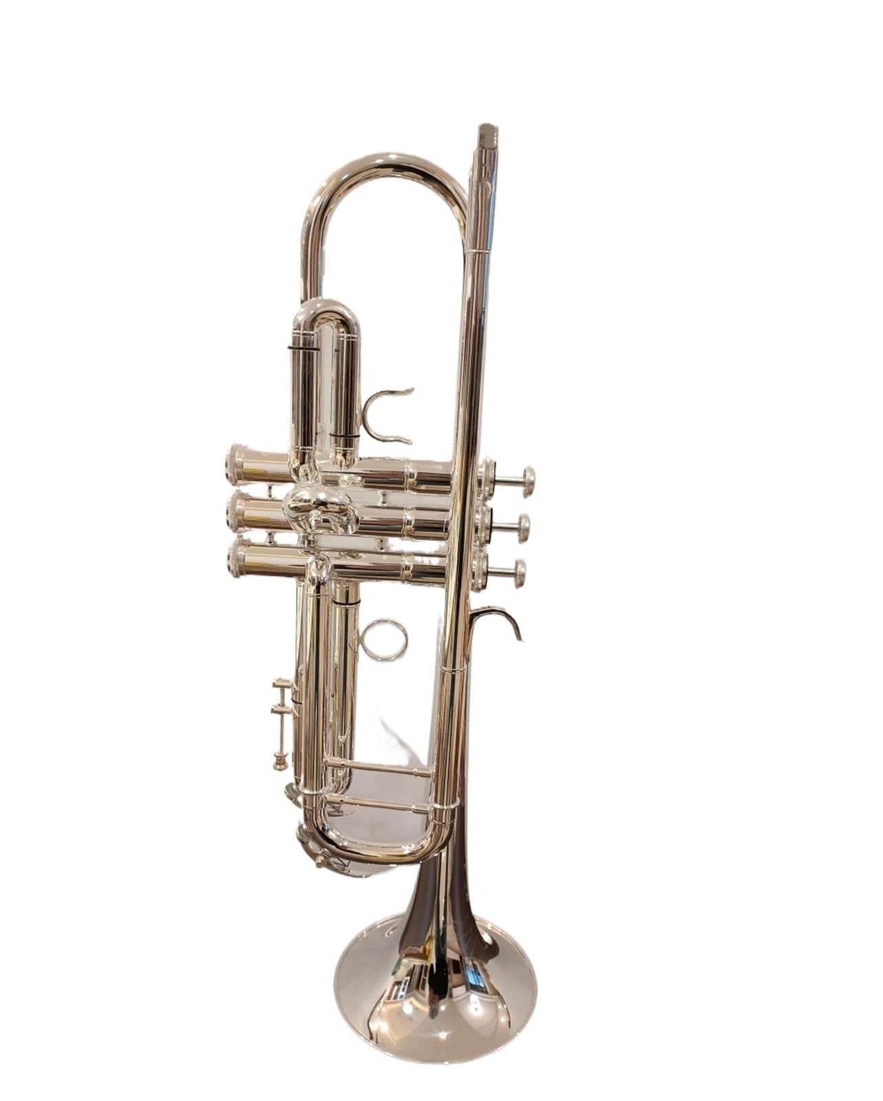 trąbka instrument Oryginalny mały rozmiar posrebrzany z oryginalną niebieską obudową