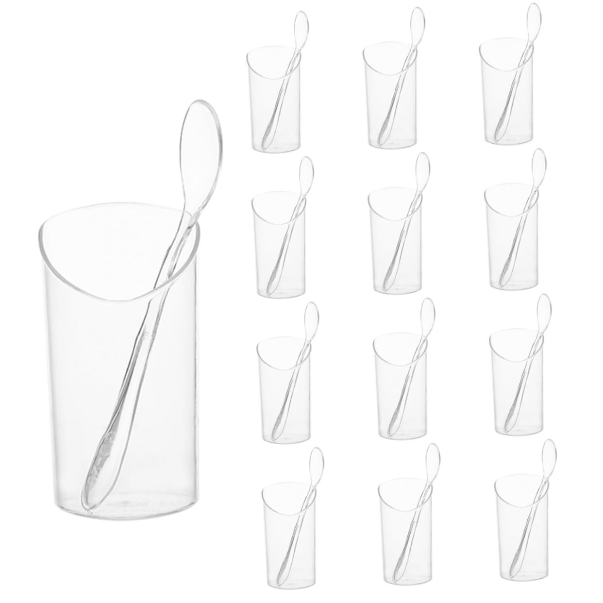 AUTSUPPL 20pcs Mousse Cup Dessert Shooter Cup Multi-function Tiramisu Cup Dessert Accessory Appetizer Cup Party Dessert Cup Clear Pudding Cup Party Pudding Cup Snow Cone Cup Transparent