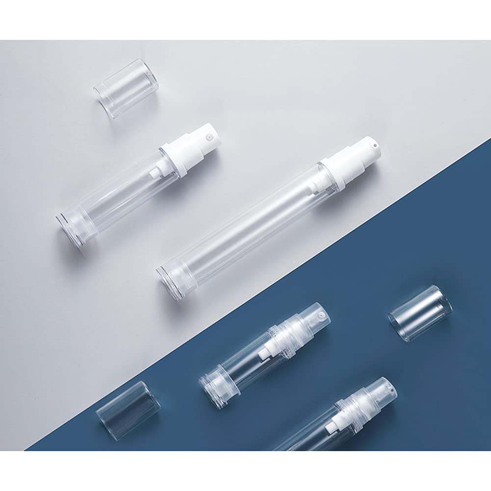 VASANA 12Pcs 15ML Empty Refillable Cosmetic Containers Cream Lotion Bottles Portable Clear Plastic Airless Vacuum Pump Bottle Sample Packing Toiletries Liquid Storage Vial Jars - Image 4