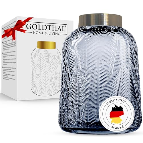 Goldthal® Premium Vase Gloria H21cm | 100% aus recyceltem Glas | stilvoll...