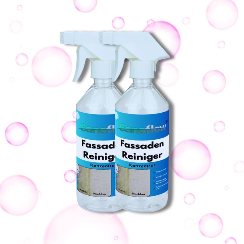 2x500ml Fassadenreiniger für alle Arten von Hausfassaden –...
