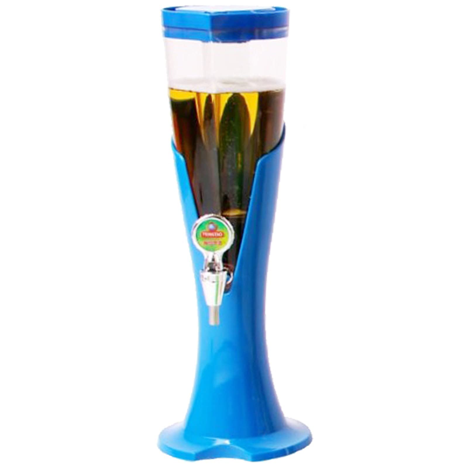 Wieża Piwa, Dozownik napojów Beer Tower z rurką do utrzymywania zimnych napojów, idealna na imprezy i gry, akcesoria do baru domowego,2,3.0L