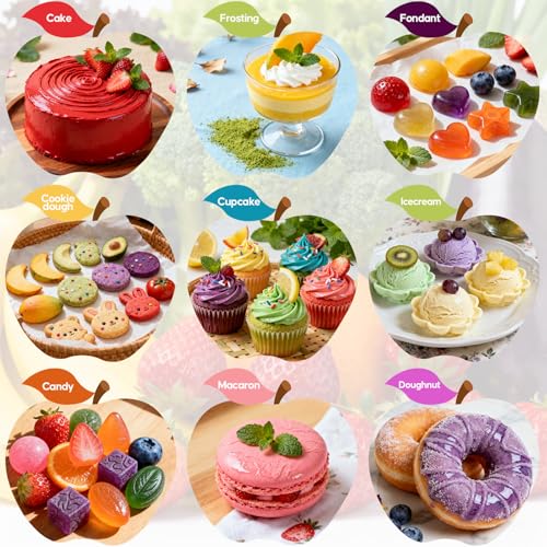 Image of Natural Food Coloring, Cherrysea 7 Vibrant Liquid Colors for Easter Egg Baking, FD&C & Artificial Dye Free Edible Dye Formula for Cake Cookie Decorating, Buttercream, Frosting & Slime, 6ml Dropper Bottles
