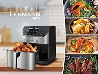 LEHMANN Heißluftfritteuse XXL 8L, 12 Programme, Temperaturregelung 76-200°C, Große Metallkammer, Digitales Display, Timer, Antihaftbeschichtung, Air Fryer ohne Öl für Familie – Ansicht 8