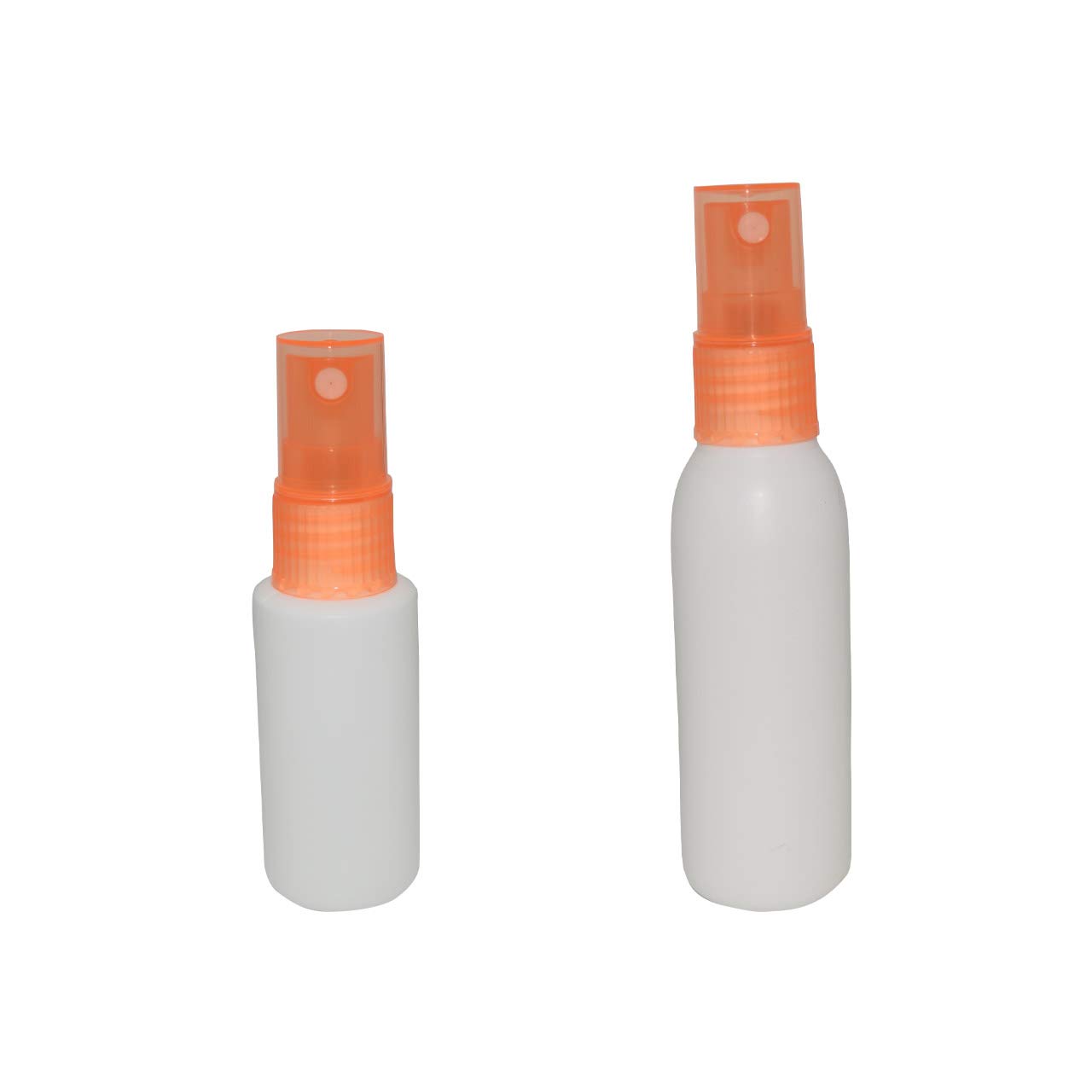 Hunky Dory Combo of Multipurpose Refillable, White With Orange Cap Plastic Bottles (30 ml + 50ml) for Hand Sanitizer, Hair Spray, Plant Spray, Kitchen use, Toner etc. (Set of 2)-image-11