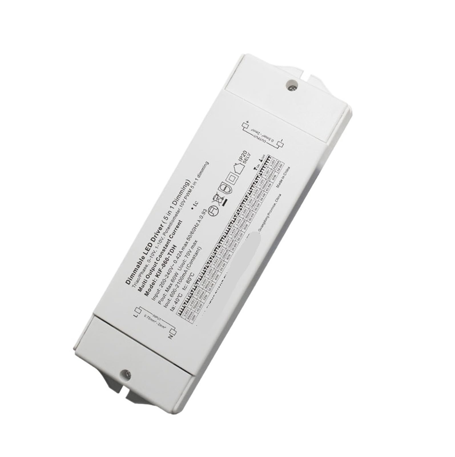 Driver LED de corriente constante | Salida: 0-10V; Control: 0-10V(60W)